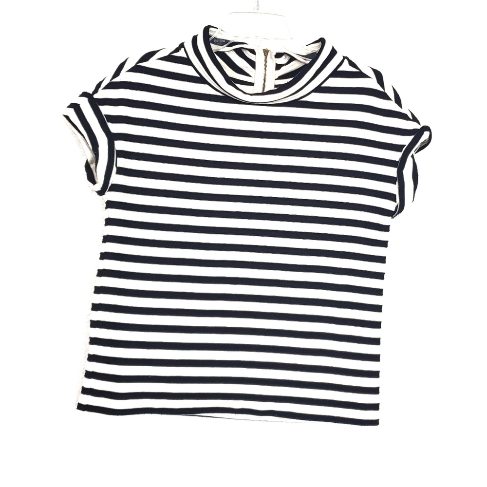 Anthropologie striped cuff sleeve top - Picture 1 of 6